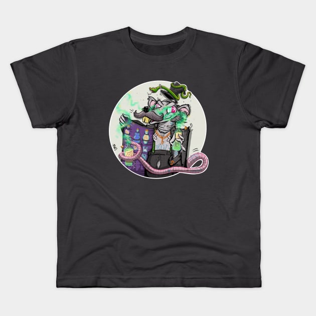 Snake Oil Merchant Kids T-Shirt by Roots0121